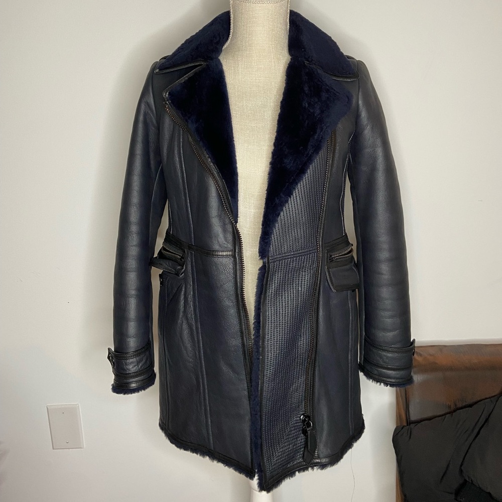 Gorgeous Lamb Leather Mink lining  Burberry Jacket